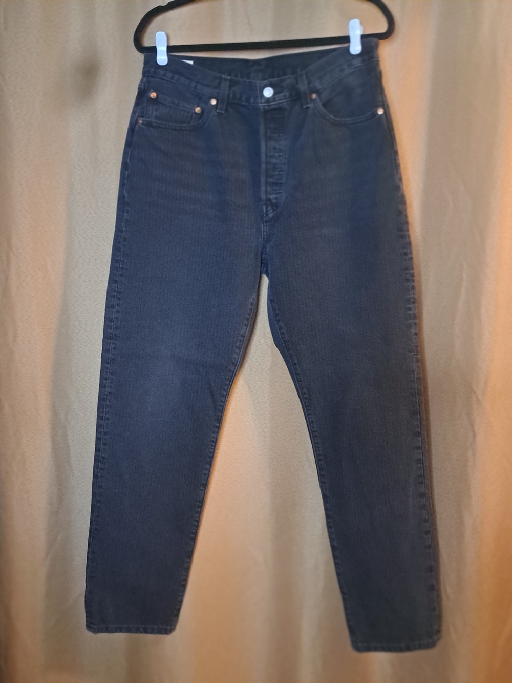Levi's Premium 501 Slim Straight Men's Jeans in Charcoal Pinstripe. 34"/31"